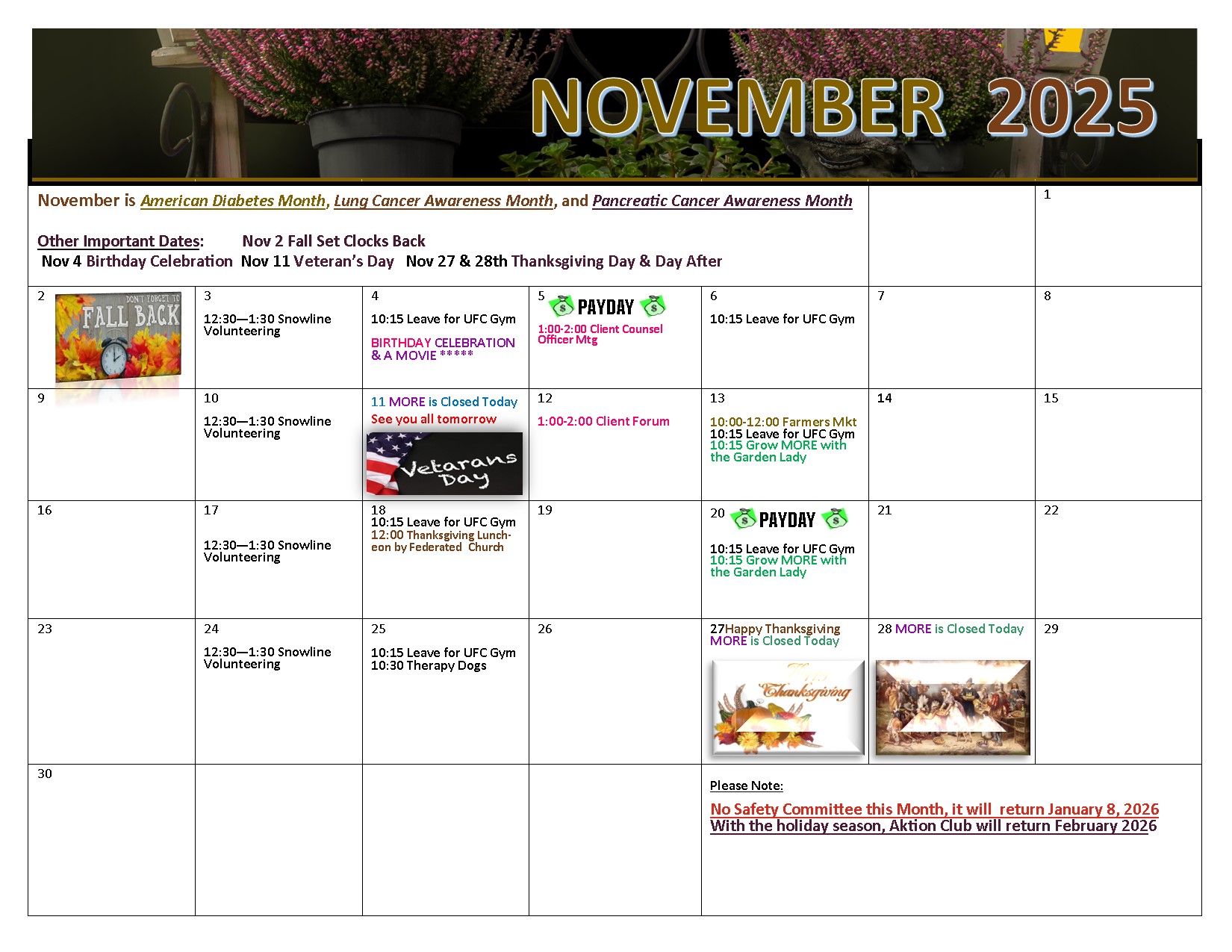 More November Calendar