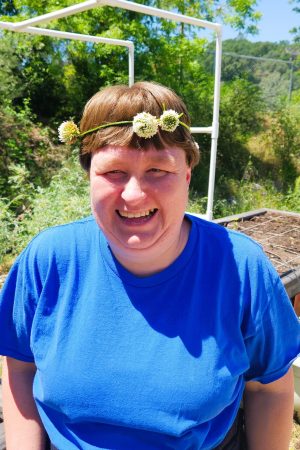 Woman smiling