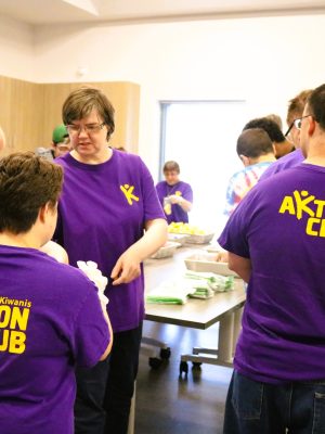 People gathered for Kiwanis Club