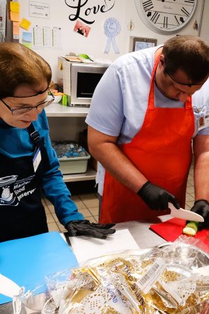 People working in the kitchen