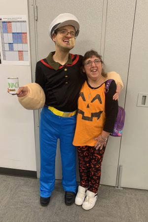 People dressed up in halloween costumes